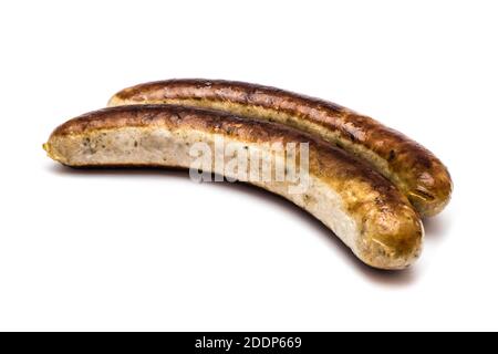 Bratwurst isolated on white background Stock Photo
