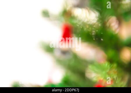 Festive colorful blur background from Christmas tree Stock Photo