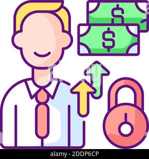 Private donor RGB color icon Stock Vector