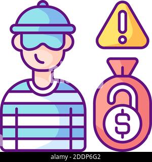 Funding quackery RGB color icon Stock Vector