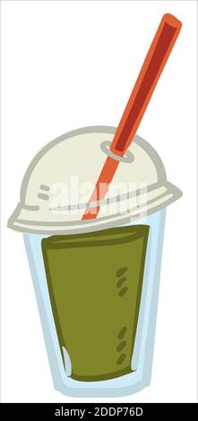 Healthy smoothie made of fruits and veggies vector Stock Vector