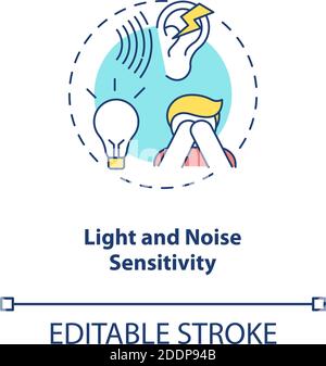 Sensory sensitivity concept icon. Autism symptom abstract idea thin ...