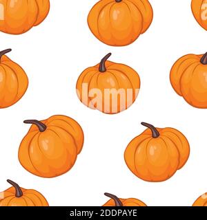 Pumpkin pattern, seasonal vegetable, autumn, holidays and thanksgiving. On the background. Vector graphics Stock Vector