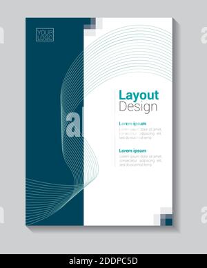 abstract geometric pattern brochure design template vector mock up for use as company annual report, poster,flyer - Vector Stock Vector