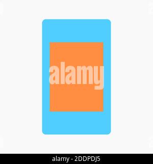 mobile phone icon with portrait orientation as symbol for locked orientation isolated on white background Stock Vector