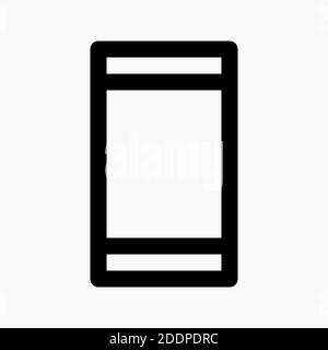 mobile phone icon with portrait orientation as symbol for locked orientation isolated on white background Stock Vector