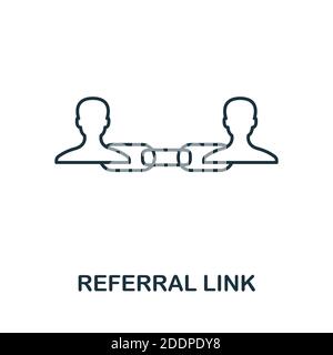 Referral Link icon. Simple line element from affiliate marketing collection. Thin Referral Link icon for templates, infographics and more Stock Vector