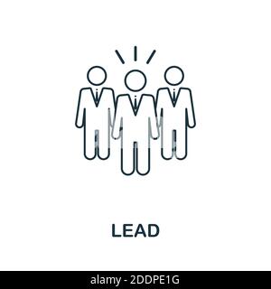 Lead icon. Simple line element from affiliate marketing collection. Thin Lead icon for templates, infographics and more Stock Vector