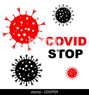 Stop the coronavirus. Coronavirus pandemic, epidemic control. Stop the coronavirus outbreak. Isolated for design and internet. COVID19 coronavirus. Ve Stock Vector