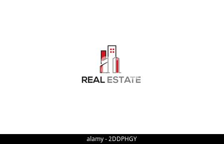Real estate, apartment building logo Stock Vector