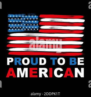 Graphic design of t-shirt with american flag and grunge texture. New York typographic design for t-shirts and clothing. Vintage and authentic print on Stock Vector