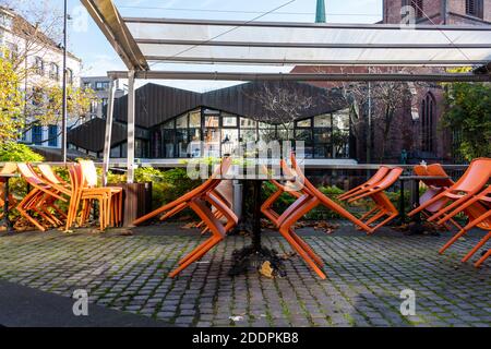Der Alte Markt in Kiel ein gastronomischer Hotspot, während des Corona-Lockdowns menschenleer
