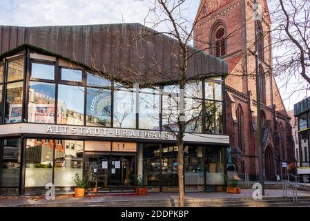 Der Alte Markt in Kiel ein gastronomischer Hotspot, während des Corona-Lockdowns menschenleer