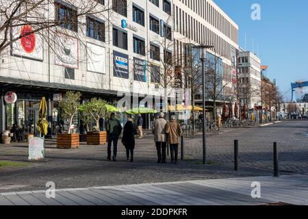 Leere Innestadt in der Landeshauptstadt Kiel während das Corona Lockdowns