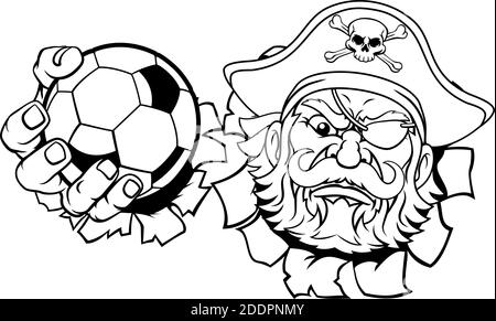 Pirate American Football Sports Mascot Cartoon Stock Vector Image & Art -  Alamy