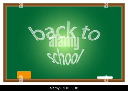 Green blackboard blackboard for classroom or restaurant menu on a white background. Vector boards for design Stock Vector