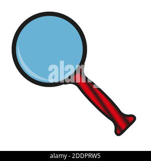 Magnifying glass on a white background. Magnifier or magnifier sign, search and research flat symbol. Flat style. Vector illustration Stock Vector