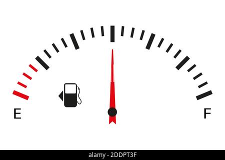 The fuel sensor is horizontal. Flat style. Isolated on white background. Vector illustration Stock Vector
