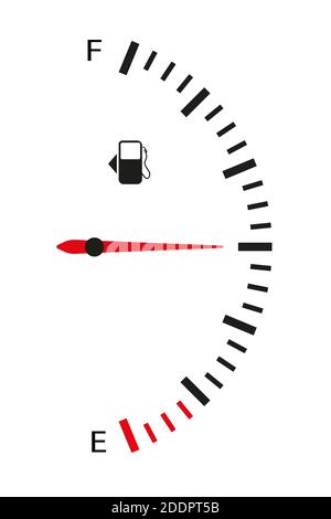 The fuel sensor is vertical. Flat style. Isolated on white background. Vector illustration Stock Vector