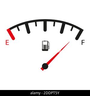 The fuel sensor is horizontal. Flat style. Isolated on white background. Vector Stock Vector