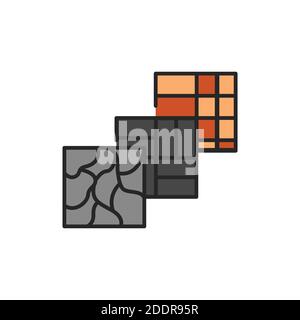 Paving slabs color line icon. Pictogram for web page, mobile app, promo. Stock Vector