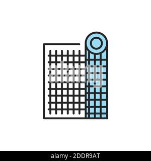 Construction mesh color line icon. Pictogram for web page, mobile app, promo. Stock Vector