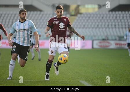 Turin, Italy. 26th Nov, 2020. during the Coppa Italia football match between Torino FC and Virtus Entella at Stadio Olimpico Grande Torino on November 26, 2020 in Turin, Italy. (Photo by Alberto Gandolfo/Pacific Press) Credit: Pacific Press Media Production Corp./Alamy Live News Stock Photo