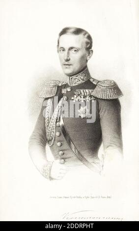 Konstantin Nikolayevich Grand Duke of Russia (litography 1852).