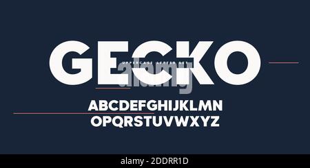 Vector sans serif uppercase letter set, alphabet, typography Stock Vector