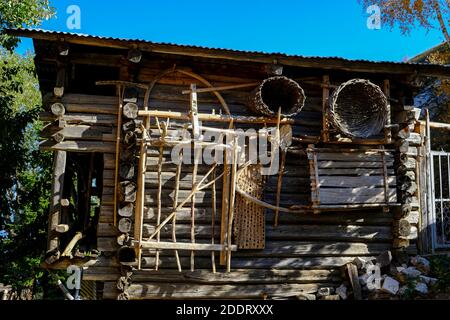 old tools used in the district of şavşat bazgiret village in artvin turkey Stock Photo