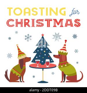Happy holidays hand drawn vintage vector Stock Vector