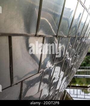 Universum Bremen science center has 40,000 stainless steel scales and was designed by the Bremen architect Thomas Klumpp. Stock Photo