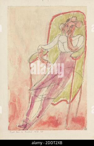 Klee Young Woman in the Armchair 1912. Stock Photo