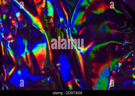 Vibrant and trendy. Holographic blurred iridescent abstract colorful background. Stock Photo