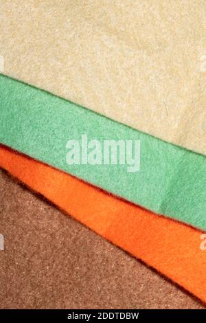 A Close Up of Coloured Felt Fabric Cloth Abstract Stock Photo