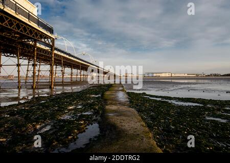 Southport Pier & Pavilion, Southport, Merseyside Stock Photo