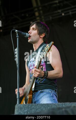 Ash performing at the Virgin Festival 2003, V2003, Hylands Park, Chelmsford, Essex, United Kingdom. Stock Photo