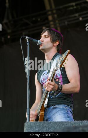 Ash performing at the Virgin Festival 2003, V2003, Hylands Park, Chelmsford, Essex, United Kingdom. Stock Photo