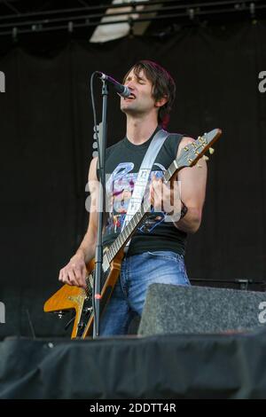 Ash performing at the Virgin Festival 2003, V2003, Hylands Park, Chelmsford, Essex, United Kingdom. Stock Photo