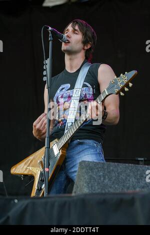 Ash performing at the Virgin Festival 2003, V2003, Hylands Park, Chelmsford, Essex, United Kingdom. Stock Photo