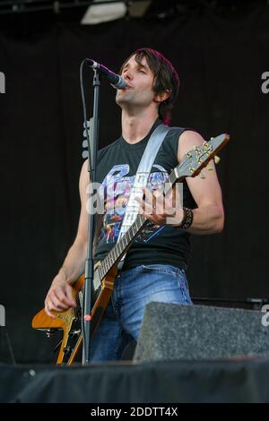 Ash performing at the Virgin Festival 2003, V2003, Hylands Park, Chelmsford, Essex, United Kingdom. Stock Photo