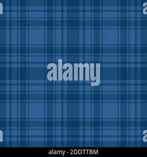 Blue checkered seamless pattern. Vector cage abstract background. Trend lumberjack Merry Christmas and New Year design tartan texture Stock Vector
