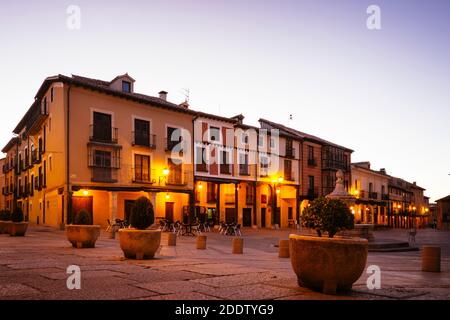 Cathedral Square. Burgo de Osma, Soria, Castilla y León, Spain, Europe Stock Photo