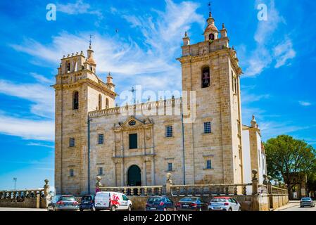 The Cathedral of Miranda do Douro is a Roman Catholic cathedral in Miranda do Douro. It is the co-cathedral of the Diocese of Bragança-Miranda, which Stock Photo