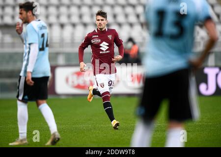 Turin, Italy - 26 November, 2020: Krisztofer Horvath of Torino FC runs during the Coppa Italia football match between Torino FC and Virtus Entella. Torino FC won 2-0 over Virtus Entella. Credit: Nicolò Campo/Alamy Live News Stock Photo