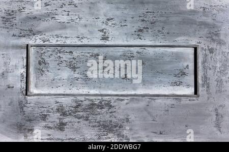 Metallic grunge texture background. Old iron scratched surface with metal frame. Copy space template Stock Photo