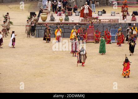 Warachikuy festival, Sacsayhuaman, Cuzco Stock Photo