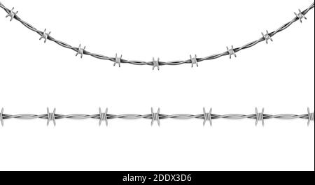 Disease, conclusion symbol, sign. Barbed wire isolated on white background. Vector Illustration EPS10 Stock Vector