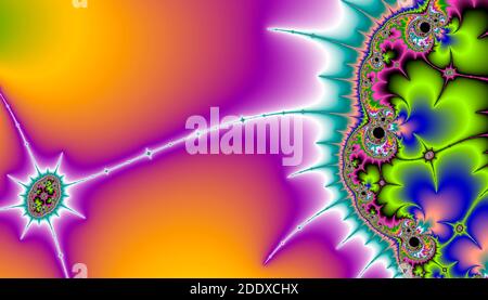 Abstract fractal multi-colored psychedelic background. For design and network Stock Photo