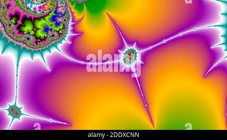 Abstract fractal multi-colored psychedelic background. For design and network Stock Photo